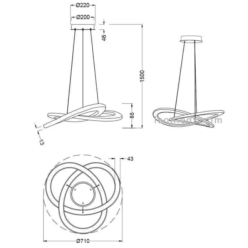 Plafonnier LED moderne Oakland | LeonLeds.com